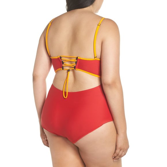Chromat Barrel Lace-up Open Back Swimsuit - Picture 3 of 8